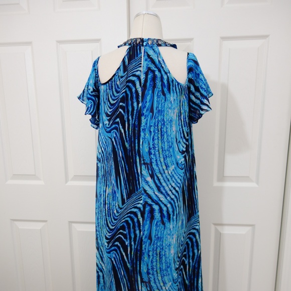 BCBG Embellished Halter Cutout Shoulder Gown - Picture 5 of 9